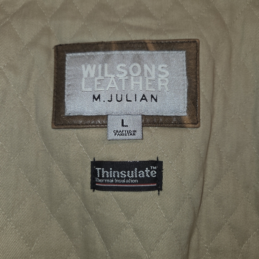 Vintage M. Julian Wilsons Brown Leather Jacket Mens Large Heavy Weight - Picture 3 of 8